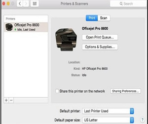 connect hp 4520 printer for mac